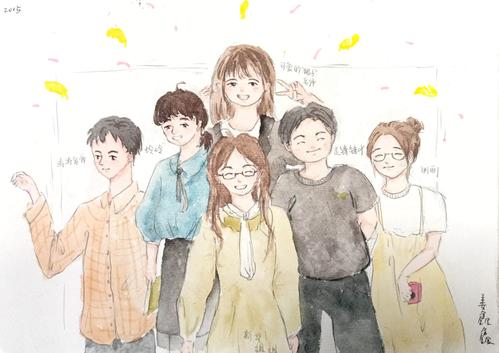 1.学生画的最美劳动者——教师合影 1.学生画的最美劳动者——教师合影