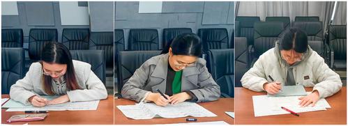 2.数学组青年教师在认真答题 2.数学组青年教师在认真答题