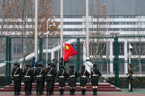 1校国旗护卫队升旗 1校国旗护卫队升旗