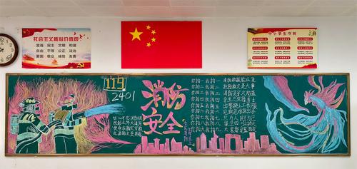 1 2401班消防主题黑板报 1 2401班消防主题黑板报