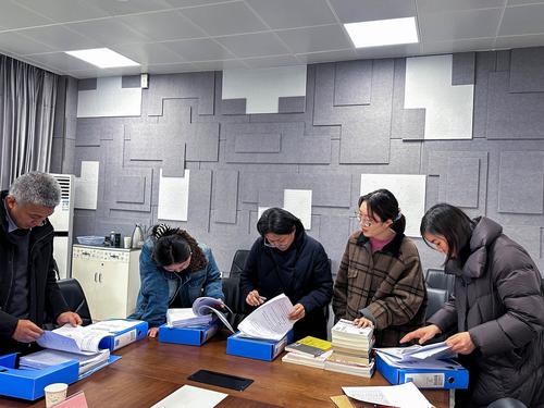 3调研组专家进行材料检查 3调研组专家进行材料检查