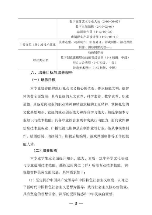 taptap滚球校动漫与游戏制作专业人才培养方案(1)_03